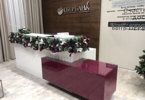 Стойки reception в проекте Стойка администратора в Сбербанк Первый