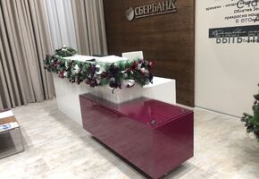 Стойки reception в проекте Стойка администратора в Сбербанк Первый