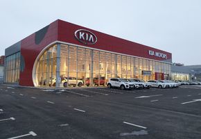 Навесные вентилируемые фасады в проекте Автосалон KIA