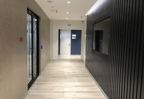 Облицовка панелями NAYADA-Regina в проекте Газпромнефть 18,19 этаж ДЦ Петр Столыпин