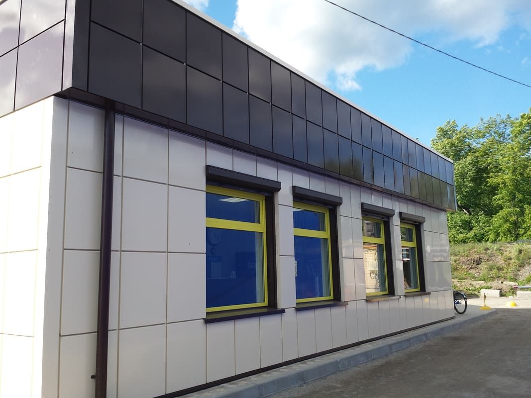 Навесные вентилируемые фасады из керамического гранита, натурального ...