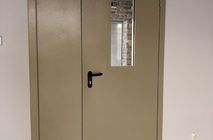 противопожарные металлические двери EI60 c остеклением
