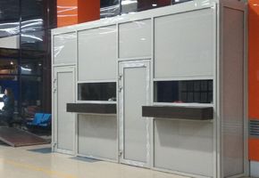 Оснащение аэропорта в Магнитогорске перегородками собранными на фасадном профиле