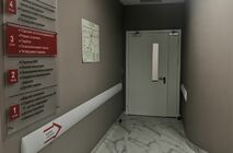 Установка противопожарных дверей в клинике 